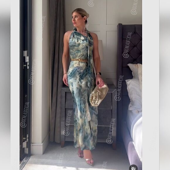 Bloggers fav ZARA LIMITED EDITION PRINTED DRESS MULTICOLORED HAND PAINTED NWT - Picture 10 of 16